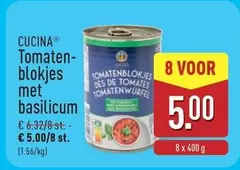 De - Tomaten-blokjes met basilicum