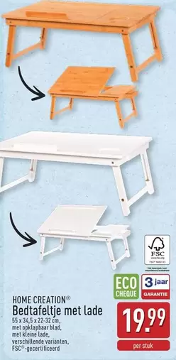 Bedtafeltje met lade