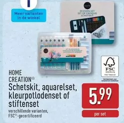 De - Schetskit, aquarelset, kleurpotlodenset of stiftenset