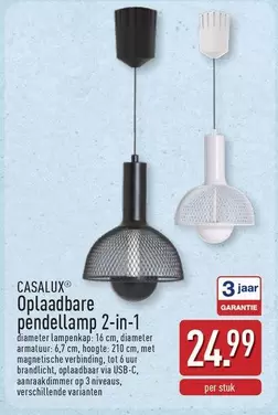 Oplaadbare pendellamp 2-in-1