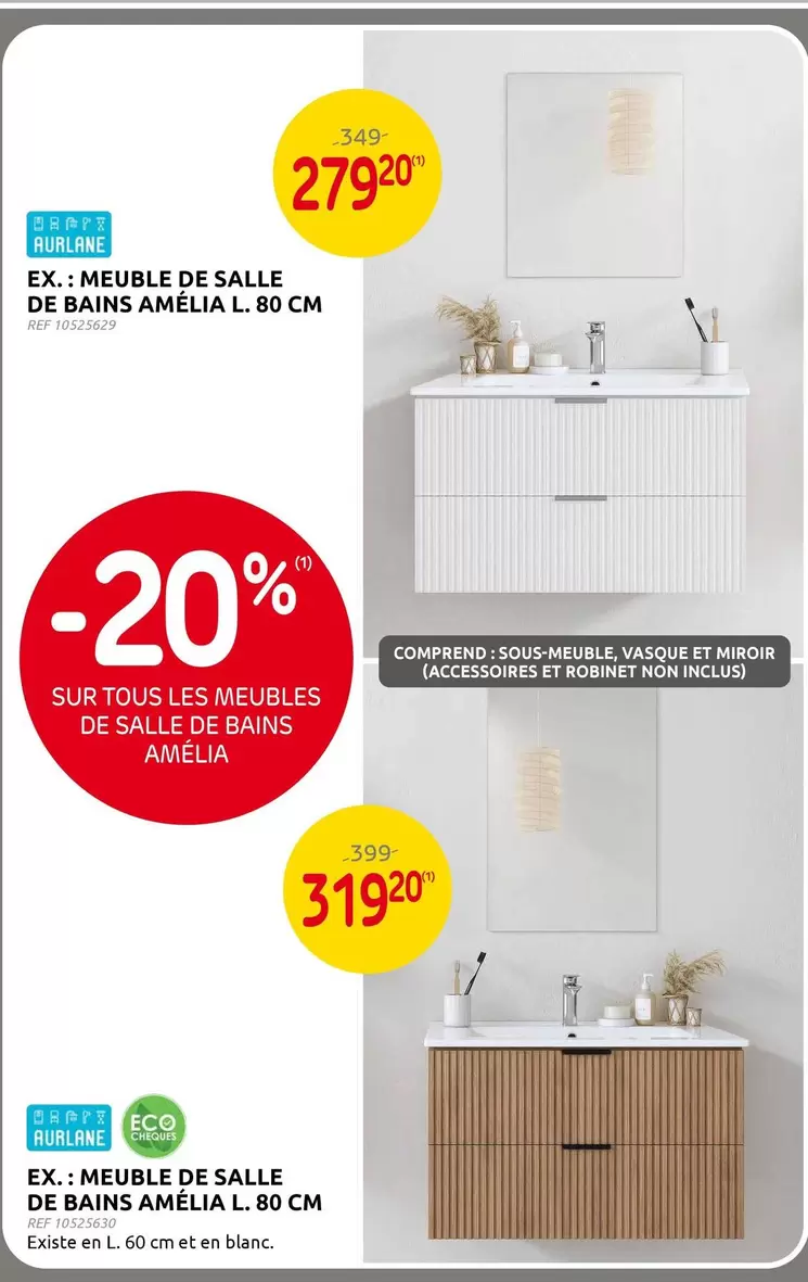 De - MEUBLE DE SALLE DE BAINS AMELIA L. 80 CM