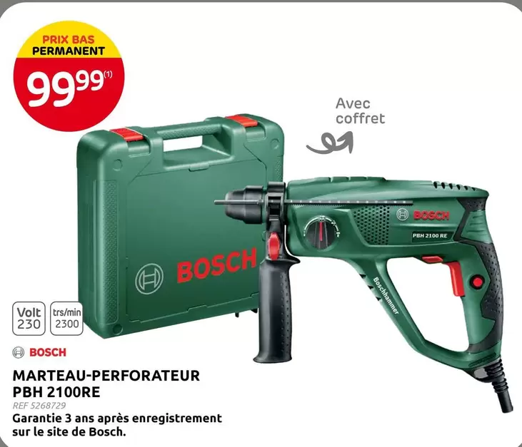 Bosch - MARTEAU-PERFORATEUR PBH 2100RE