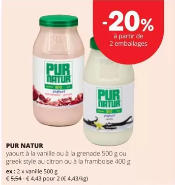De - Yaourt à la vanille ou à la grenade 500 g ou greek style au citron ou à la framboise 400 g