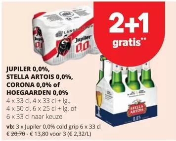 Jupiler - JUPILER 0,0%, STELLA ARTOIS 0,0%, CORONA 0,0% of HOEGAARDEN 0,0%