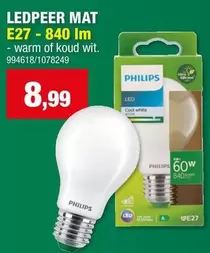 Philips - LEDPEER MAT E27-840 Im