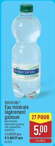 Eau minérale légèrement gazeuse