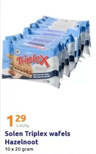 Triplex wafels Hazelnoot