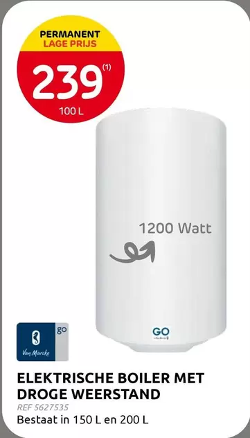 Go - ELEKTRISCHE BOILER MET DROGE WEERSTAND