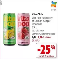 Club - Vita Pop Raspberry of Lemon-Ginger