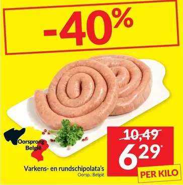 Varkens- en rundschipolata's