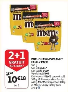 POCHON M&M'S PEANUT FAMILY PACK