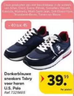 De - Donkerblauwe sneakers Tabry voor heren
