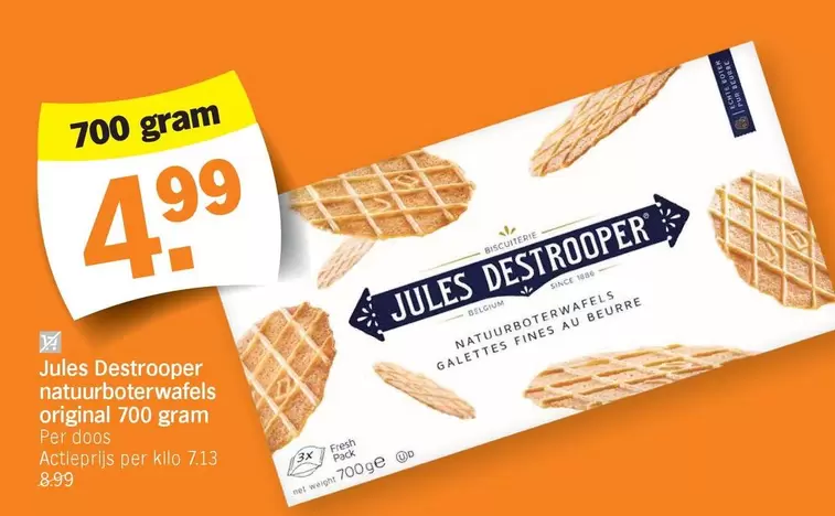 Jules - natuurboterwafels original 700 gram