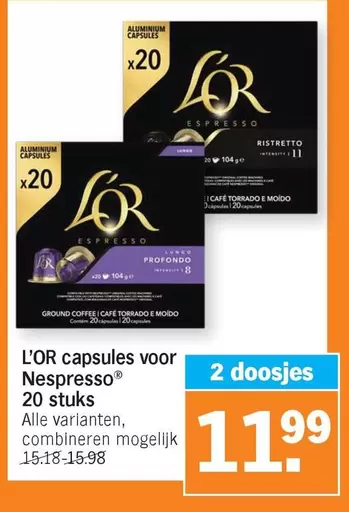 Coffee - capsules voor Nespresso