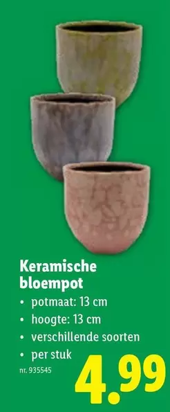 Keramische bloempot