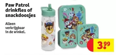 Paw Patrol - Drinkfles Of Snackdoosjes