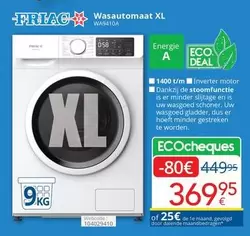 De - Wasautomaat XL WA9410A