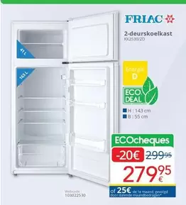De - 2-deurskoelkast KK2530/20