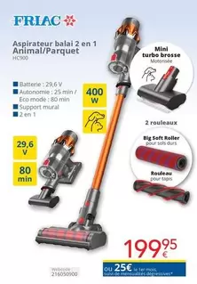 De - Aspirateur balai 2 en 1 Animal/Parquet HC900
