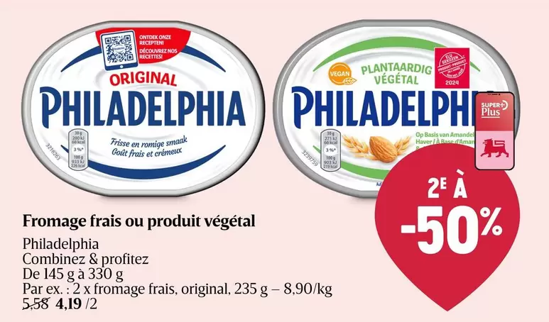 De - Fromage frais ou produit végétal