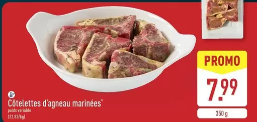 Côtelettes d'agneau marinées