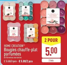 Bougies chauffe-plat parfumées