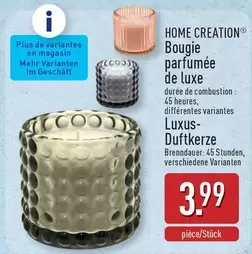 De - Bougie parfumée de luxe