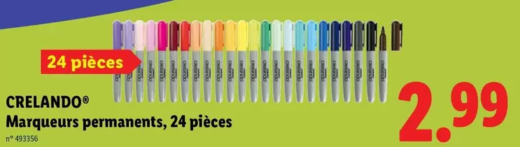Marqueurs permanents, 24 pièces