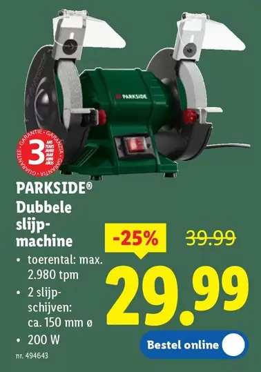 Dubbele slijp-machine