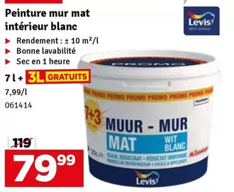 Peinture mur mat intérieur blanc