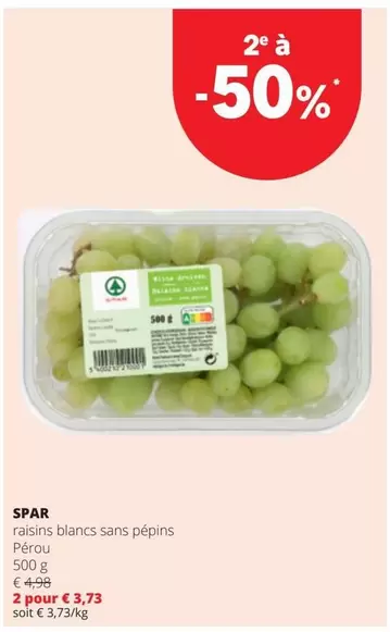 raisins blancs sans pépins