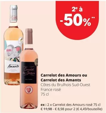 Carrelot des Amours ou Carrelot des Amants
