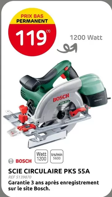 Bosch - SCIE CIRCULAIRE PKS 55A