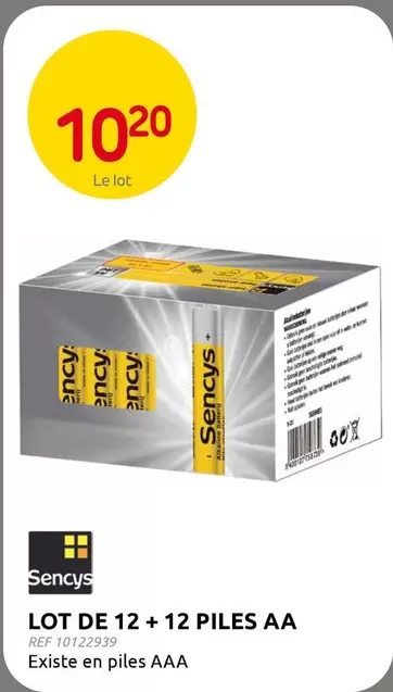 De - LOT DE 12 + 12 PILES AA