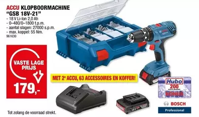 Bosch - ACCU KLOPBOORMACHINE "GSB 18V-21"