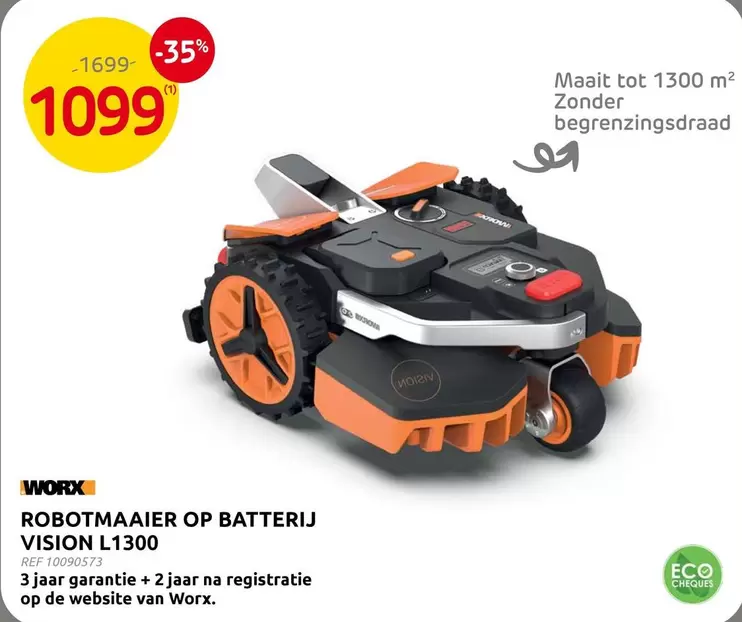 De - ROBOTMAAIER OP BATTERIJ VISION L1300