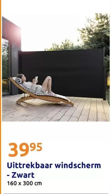 Uittrekbaar windscherm