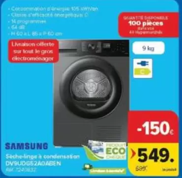 Sèche-linge à condensation DV90UD62A0ABEN