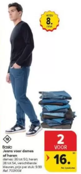 Jeans voor dames of heren