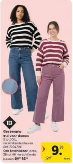 Gestreepte trui voor dames