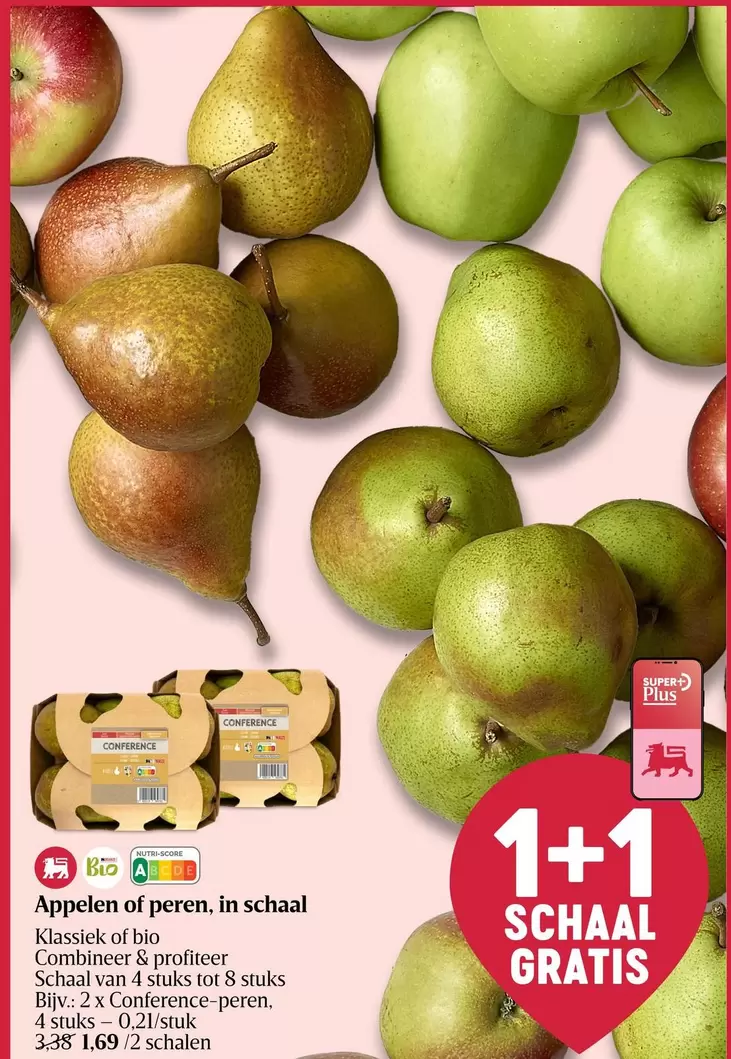 Appelen of peren, in schaal