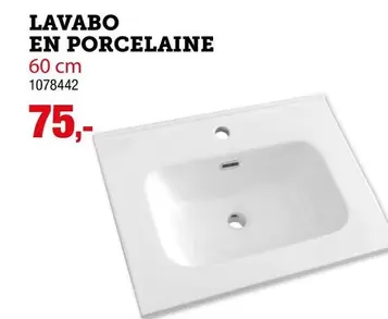 LAVABO EN PORCELAINE