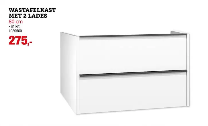 WASTAFELKAST MET 2 LADES