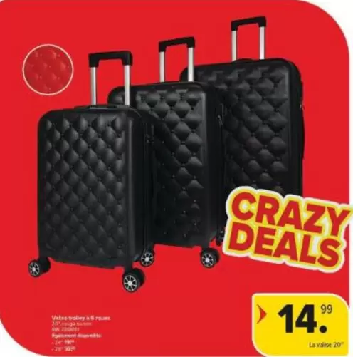 Valise trolley 3 tailles