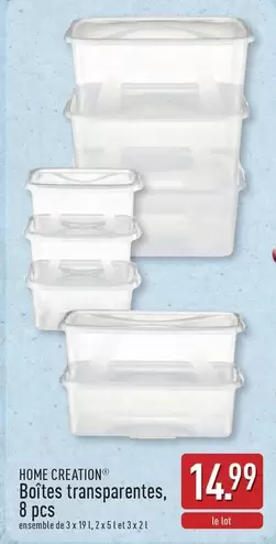 De - Boites transparentes, 8 pcs