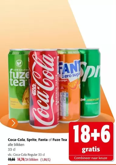 Coca Cola - Coca-Cola, Sprite, Fanta of Fuze Tea