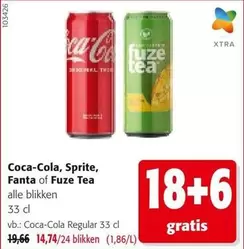 Coca Cola - Sprite, Fanta of Fuze Tea