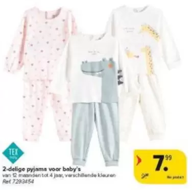 2-delige pyjama voor baby's
