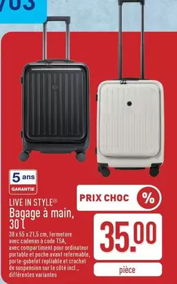 Live - Bagage à main, 30 l