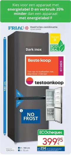 De - Koel/vries combinatie